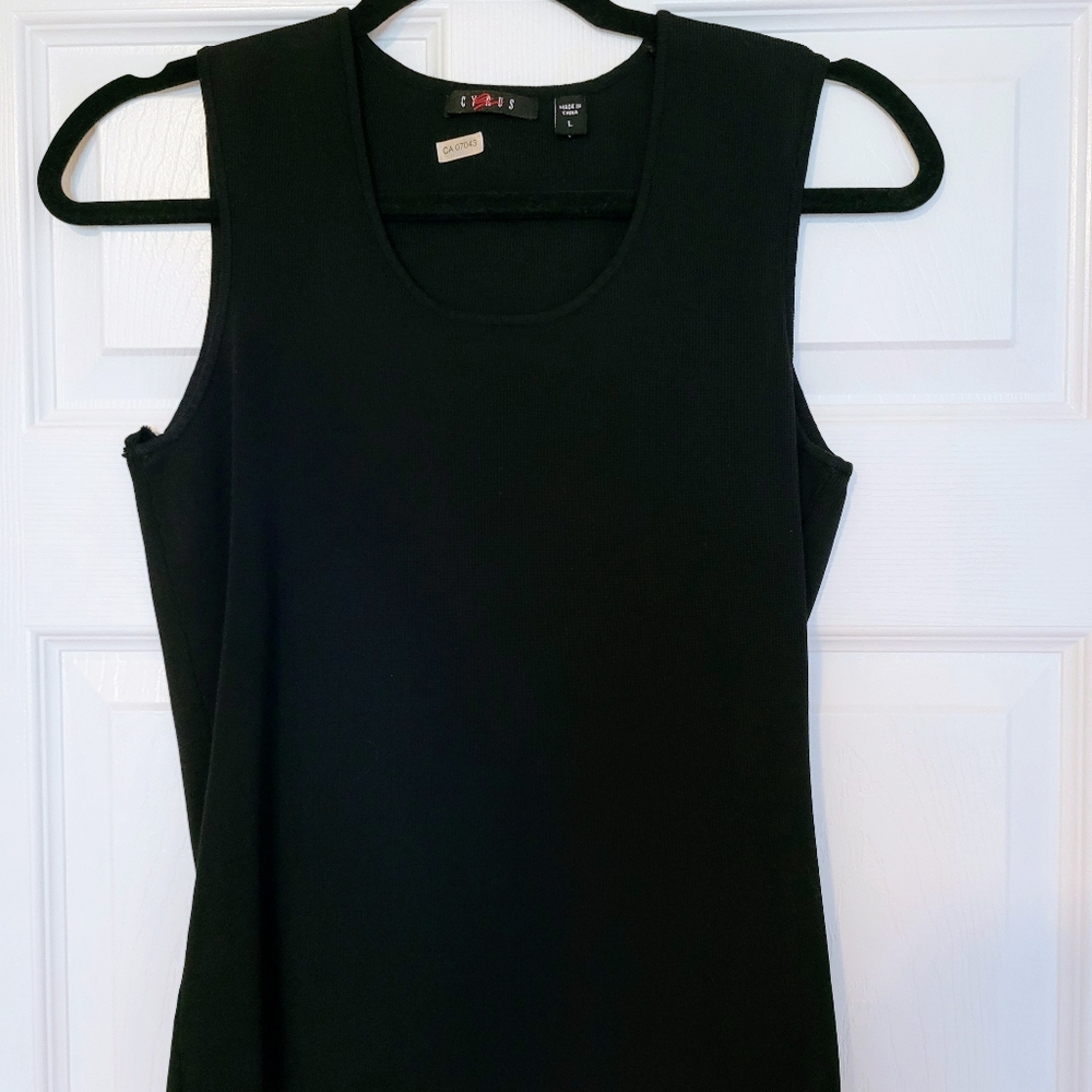 Cyrus Black Dress Tank Top, size M